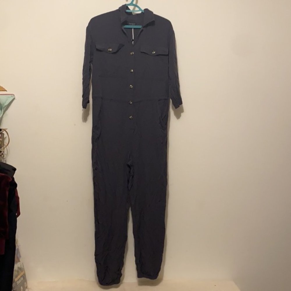 NWT PJ Salvage Charcole Utility Jumpsuit Size Medium